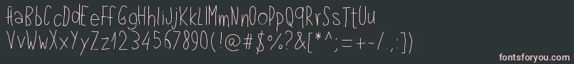 Pwlefthand Font – Pink Fonts on Black Background