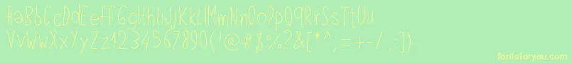 More about Pwlefthand Font Pwlefthand Font – Yellow Fonts on Green Background
