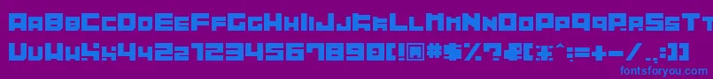 Tibitto Font – Blue Fonts on Purple Background