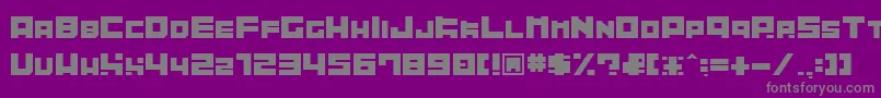 Tibitto-Schriftart – Graue Schriften auf violettem Hintergrund