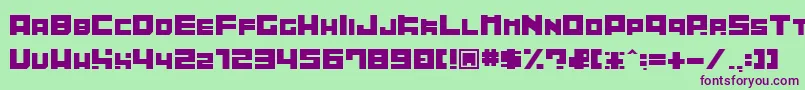 Tibitto Font – Purple Fonts on Green Background