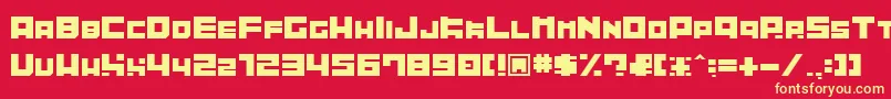 Tibitto Font – Yellow Fonts on Red Background