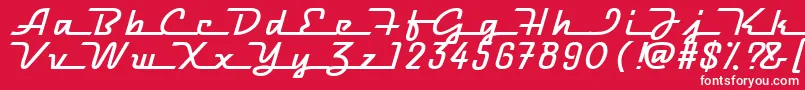 フォントHoodOrnament – 赤い背景に白い文字