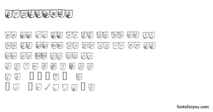 A fonte TrollBait – alfabeto, números, caracteres especiais