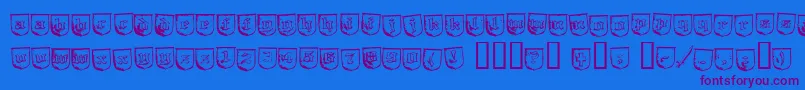 フォントTrollBait – 紫色のフォント、青い背景