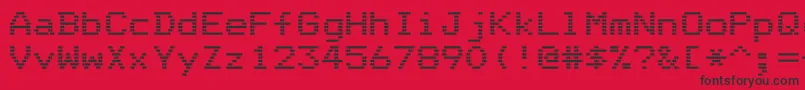 DotriceBold Font – Black Fonts on Red Background