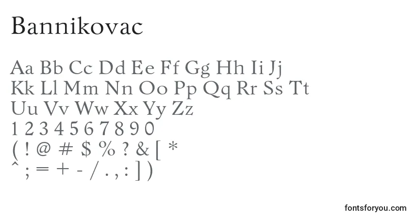 Police Bannikovac - Alphabet, Chiffres, Caractères Spéciaux