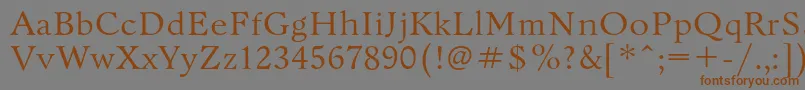 Bannikovac Font – Brown Fonts on Gray Background