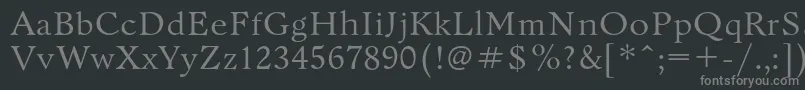 Bannikovac Font – Gray Fonts on Black Background