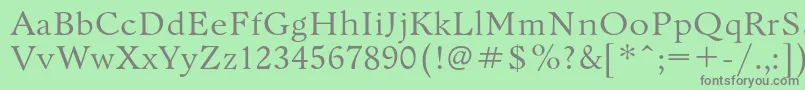 Bannikovac-Schriftart – Graue Schriften auf grünem Hintergrund