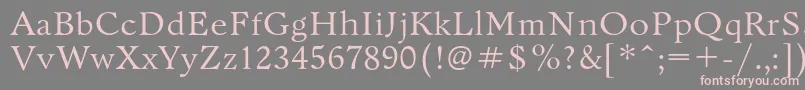 フォントBannikovac – 灰色の背景にピンクのフォント