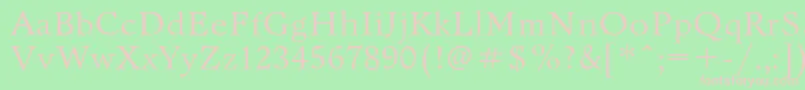 Bannikovac Font – Pink Fonts on Green Background