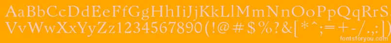 Bannikovac Font – Pink Fonts on Orange Background