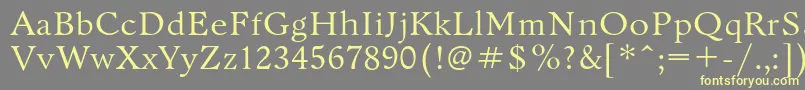 Bannikovac Font – Yellow Fonts on Gray Background