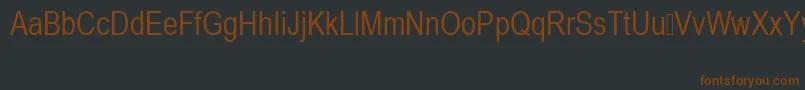 Шрифт ArialNarrowSpecialG1 – коричневые шрифты на чёрном фоне