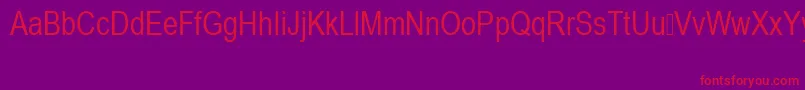 ArialNarrowSpecialG1 Font – Red Fonts on Purple Background