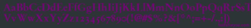 StempelGaramondBoldOldstyleFigures Font – Purple Fonts on Black Background