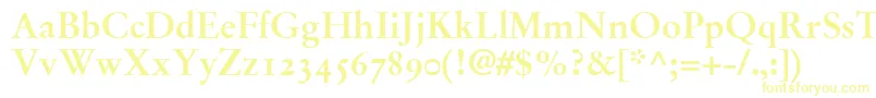 StempelGaramondBoldOldstyleFigures Font – Yellow Fonts on White Background