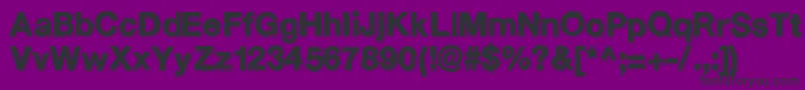 フォントTelevision – 紫の背景に黒い文字