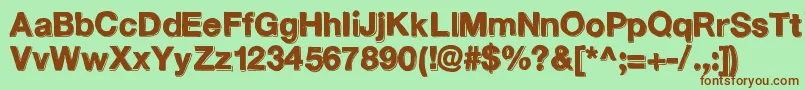 Television Font – Brown Fonts on Green Background