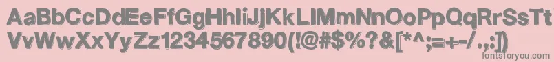 Television Font – Gray Fonts on Pink Background