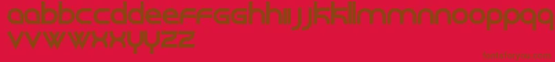 Roundabout Font – Brown Fonts on Red Background