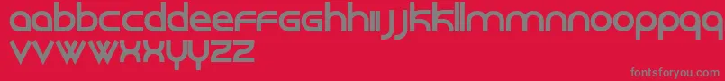 フォントRoundabout – 赤い背景に灰色の文字