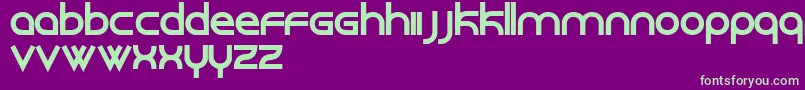 Roundabout Font – Green Fonts on Purple Background