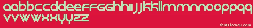 Roundabout Font – Green Fonts on Red Background