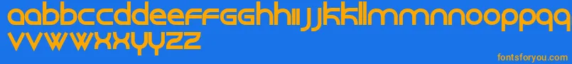 Roundabout Font – Orange Fonts on Blue Background