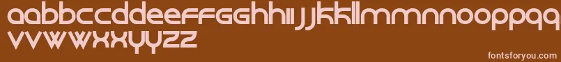 Roundabout Font – Pink Fonts on Brown Background
