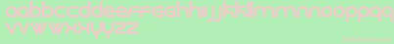 Czcionka Roundabout – różowe czcionki na zielonym tle