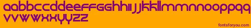 Roundabout Font – Purple Fonts on Orange Background