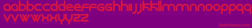 Roundabout-Schriftart – Rote Schriften auf violettem Hintergrund