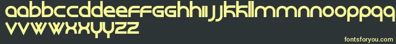 Roundabout Font – Yellow Fonts on Black Background