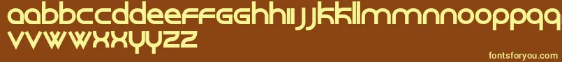 Roundabout Font – Yellow Fonts on Brown Background