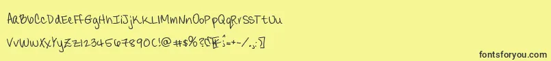 Candydelish Font – Black Fonts on Yellow Background
