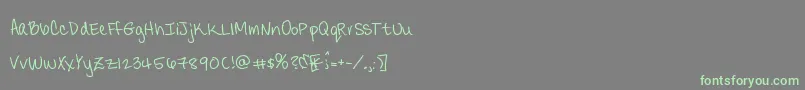 Candydelish-fontti – vihreät fontit harmaalla taustalla