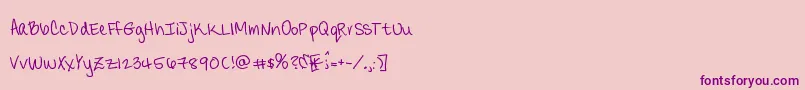 Candydelish Font – Purple Fonts on Pink Background