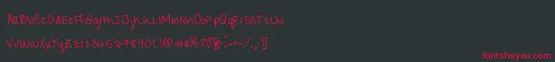 Candydelish Font – Red Fonts on Black Background
