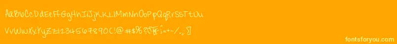 Candydelish Font – Yellow Fonts on Orange Background