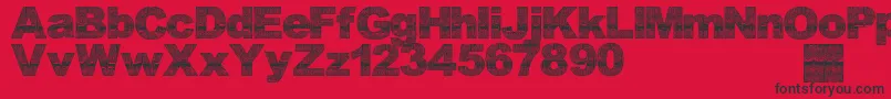 Asmatfont2007 Font – Black Fonts on Red Background