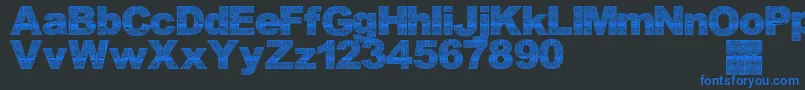 Asmatfont2007 Font – Blue Fonts on Black Background