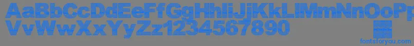 Asmatfont2007 Font – Blue Fonts on Gray Background