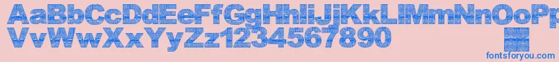 Asmatfont2007 Font – Blue Fonts on Pink Background
