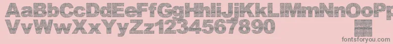 Asmatfont2007-Schriftart – Graue Schriften auf rosa Hintergrund