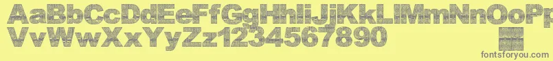 Asmatfont2007 Font – Gray Fonts on Yellow Background