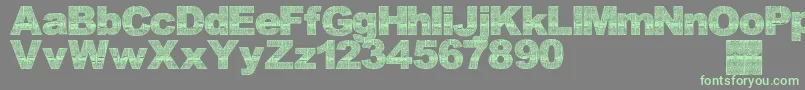 Asmatfont2007 Font – Green Fonts on Gray Background