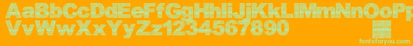 Asmatfont2007 Font – Green Fonts on Orange Background