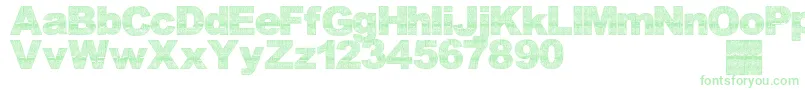 Asmatfont2007 Font – Green Fonts on White Background